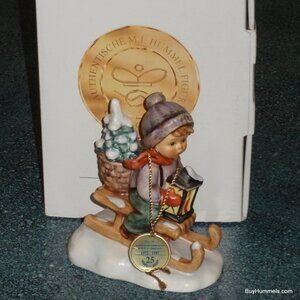 "Ride Into Christmas" Goebel Hummel Figurine #396 2/0 TMK7 With Box - GIFT!
